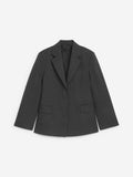 Slim Single-Breasted Blazer - Grey