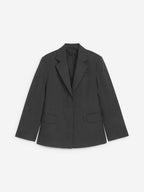 Slim Single-Breasted Blazer - Grey