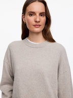 Oversized Pure Cashmere Jumper​ - Beige - Image 5