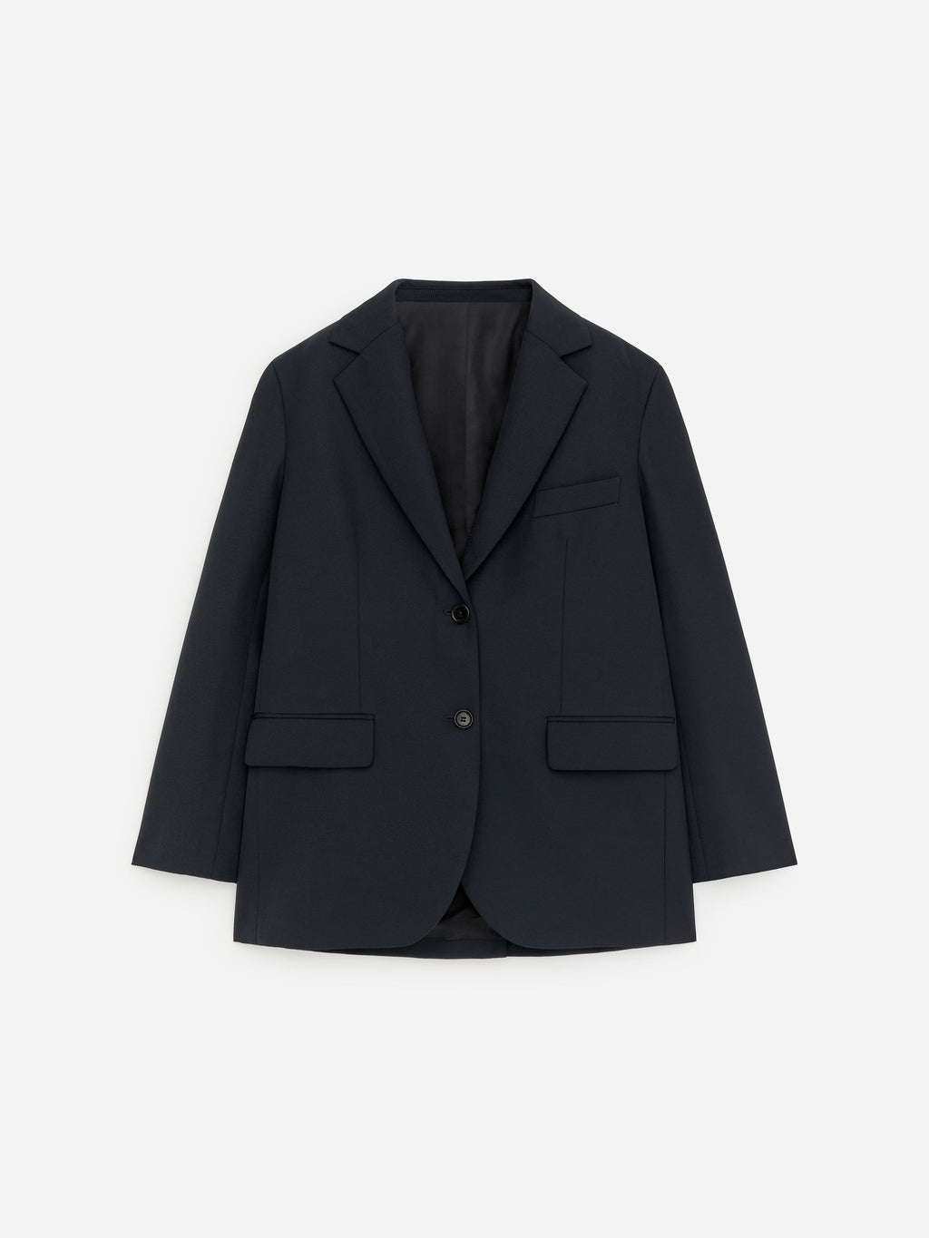 Wool-Blend Blazer - Blue