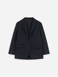 Wool-Blend Blazer - Blue
