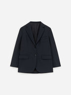 Wool-Blend Blazer - Blue