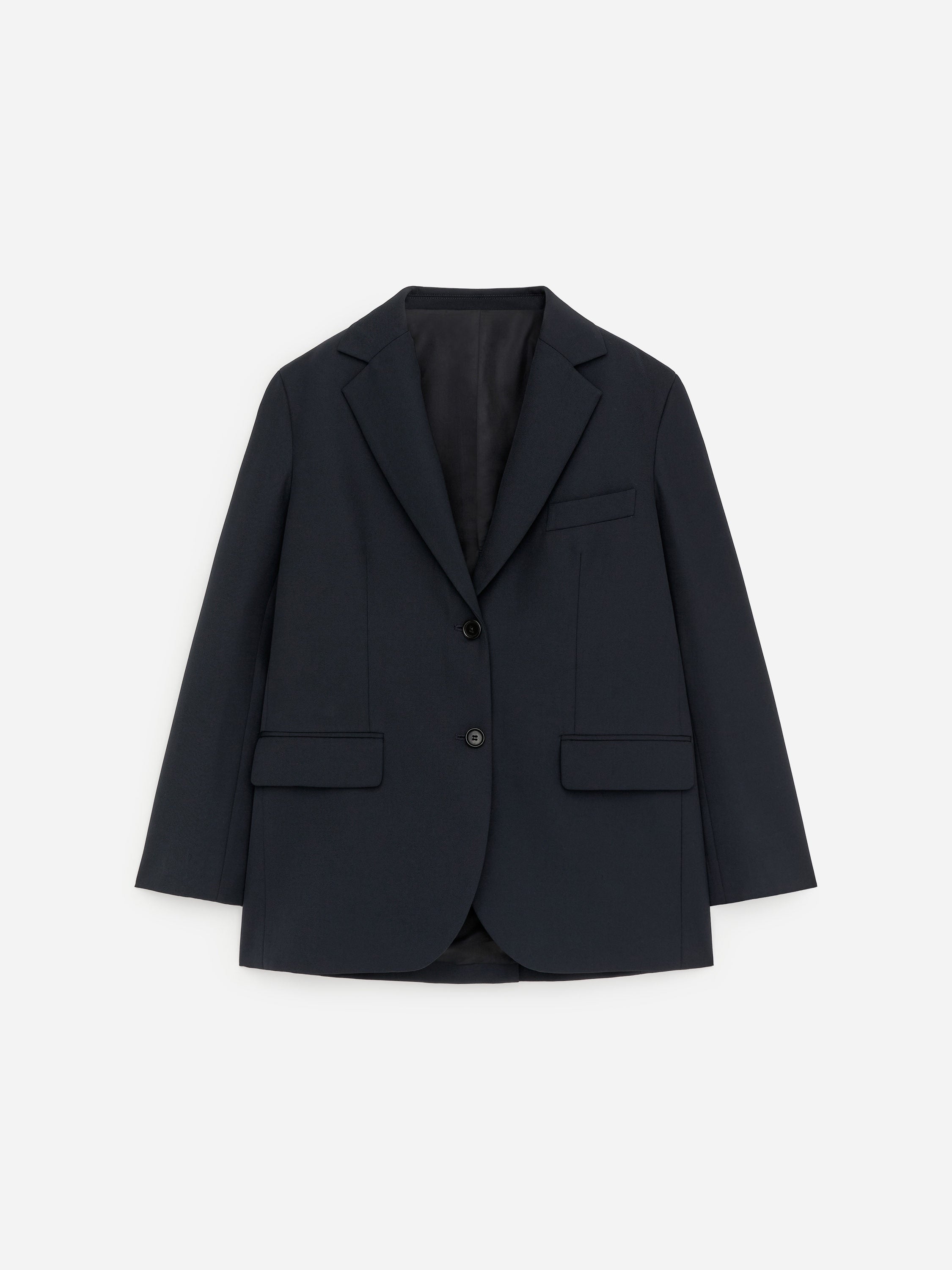 Wool-Blend Blazer - Blue