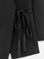 Wrap Blazer - Black - Image 2