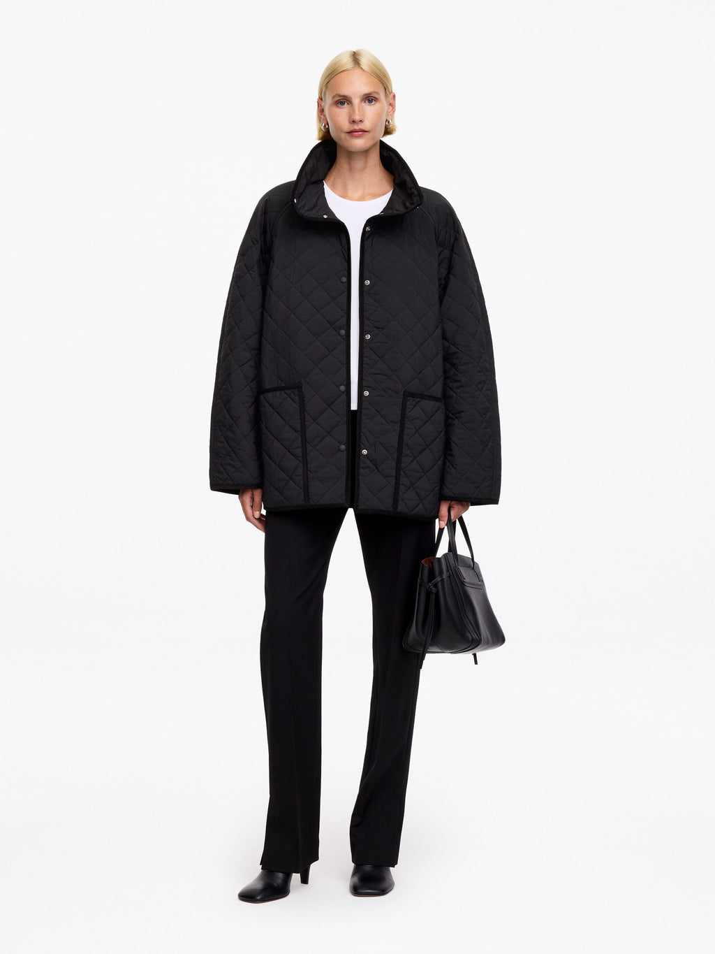 Relaxed Quilted Jacket - Black