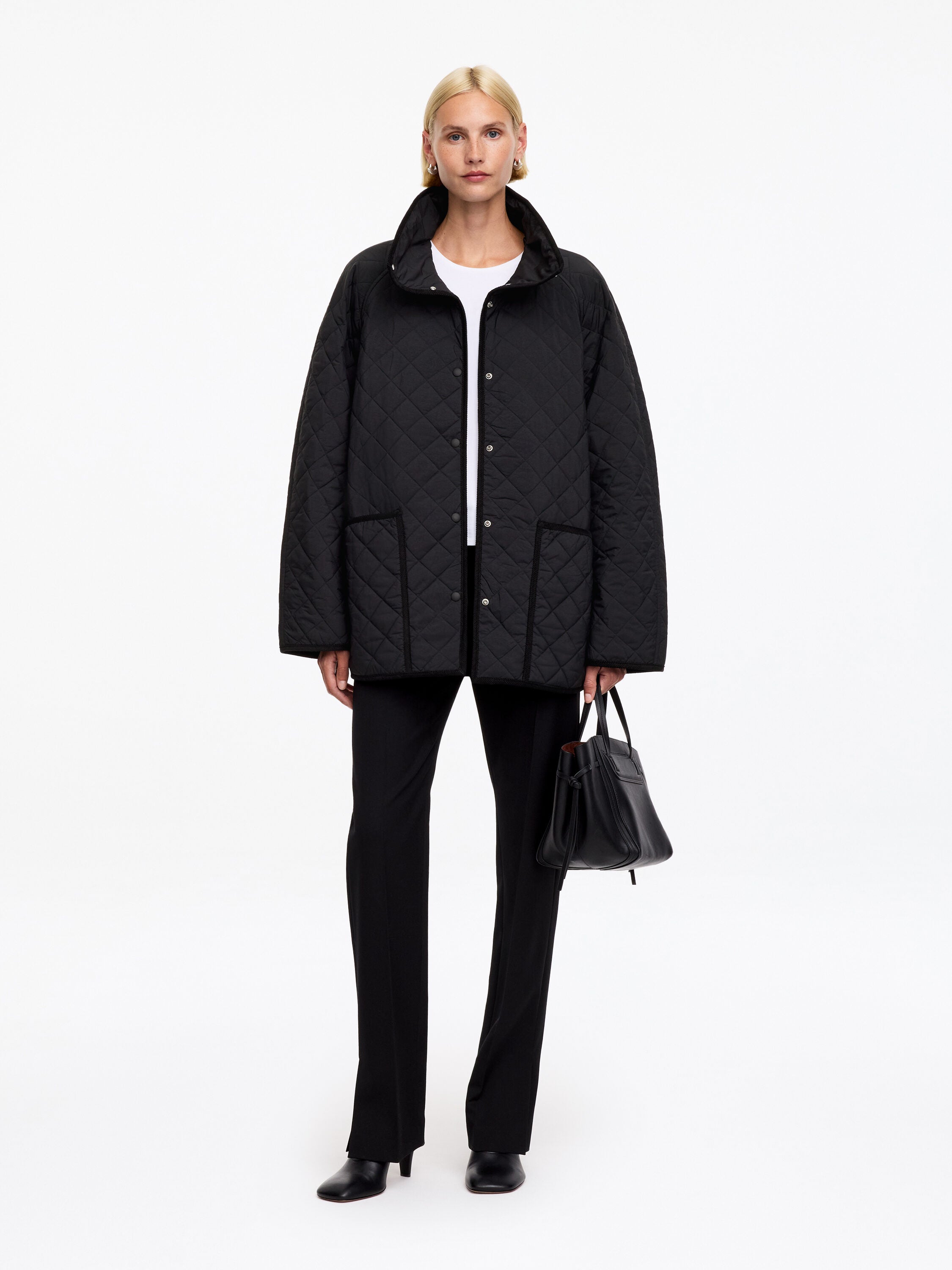Relaxed Quilted Jacket - Black