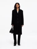 Wool-Blend Coat - Black