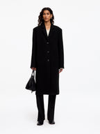Wool-Blend Coat - Black
