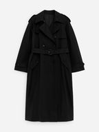 Oversized Trench Coat - Black - Image 6