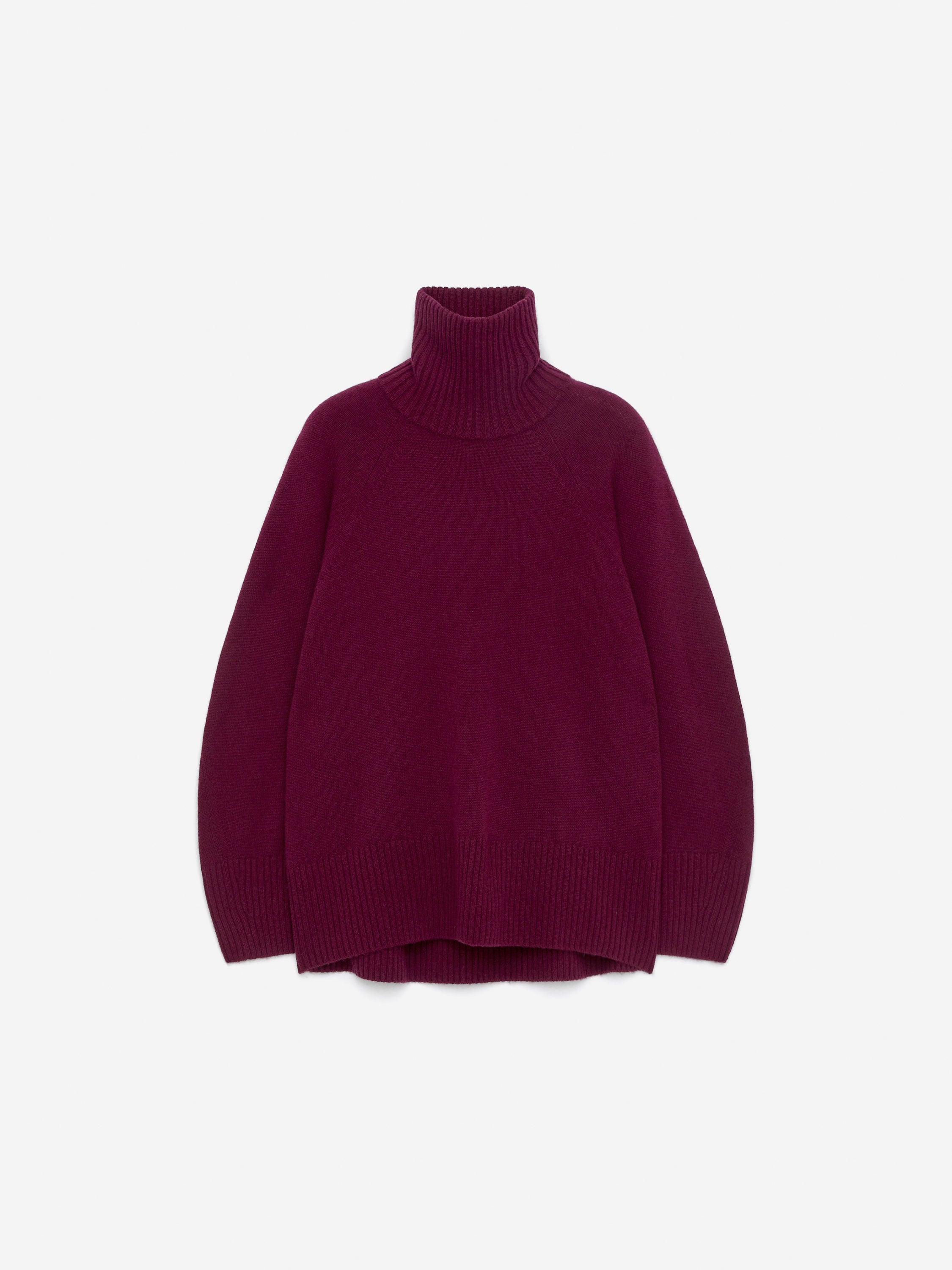 Pure Cashmere Roll-Neck Jumper - Red