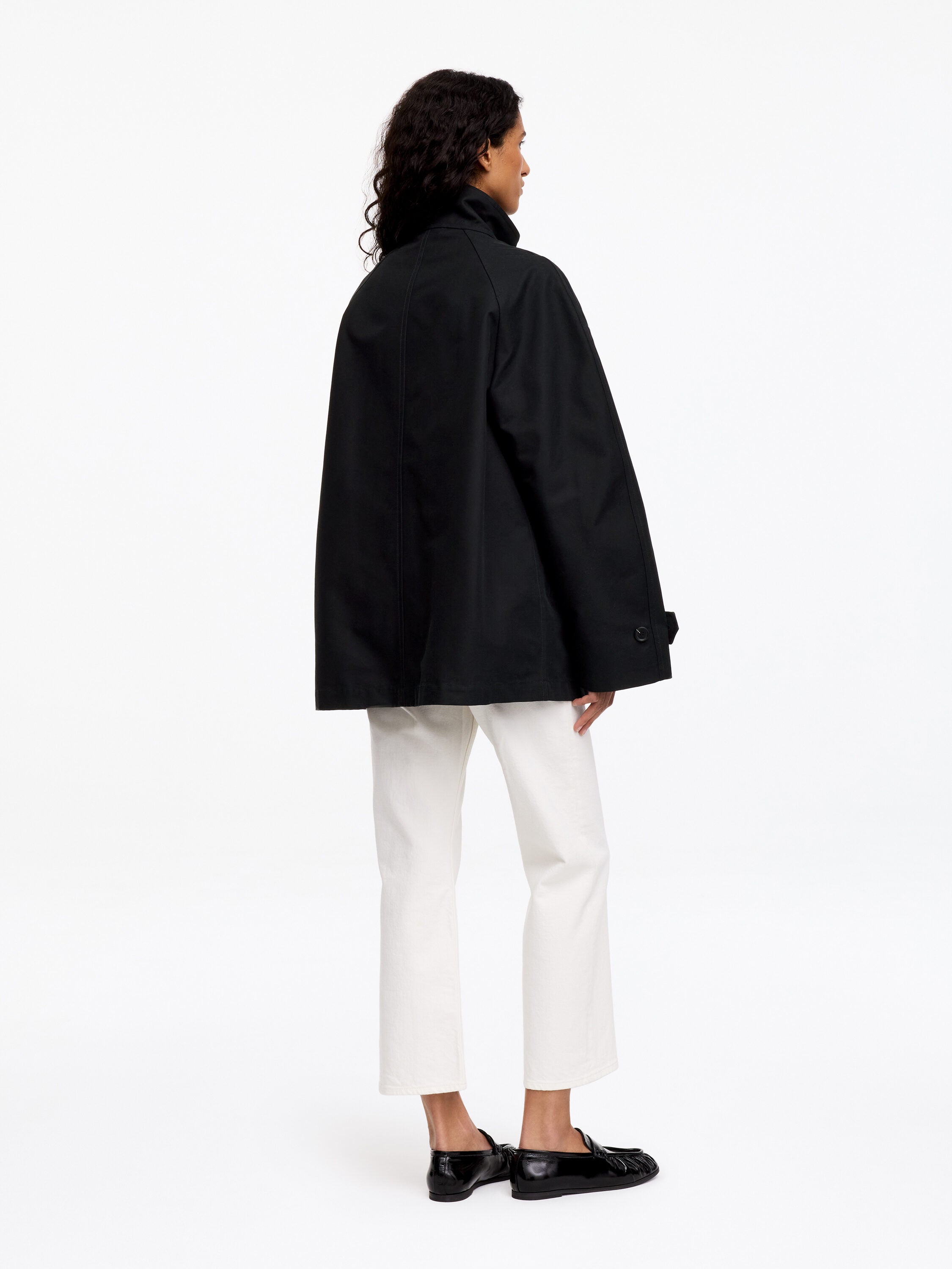 Corduroy-Collar Jacket - Black - Image 3