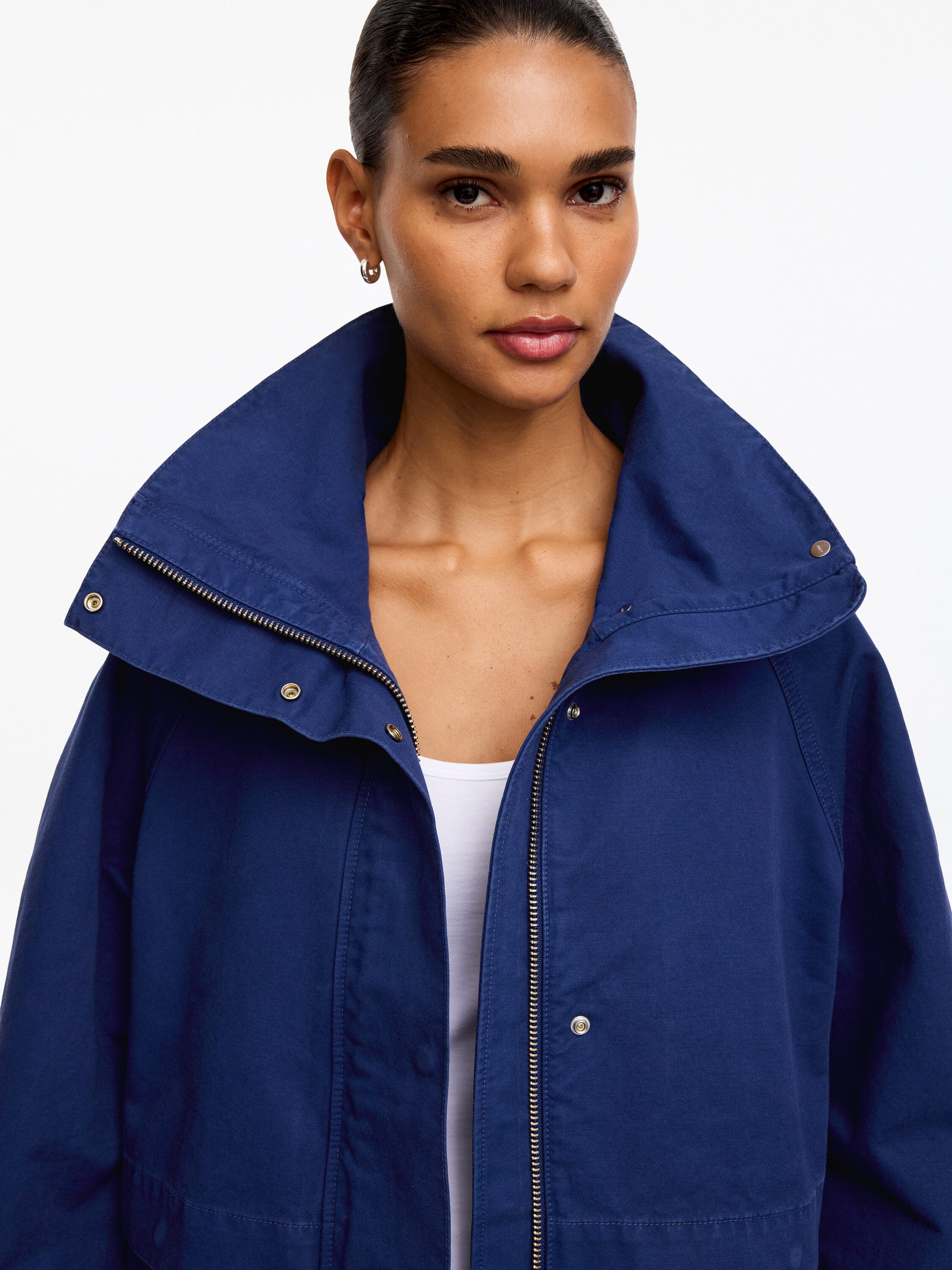 Cotton Workwear Jacket - Blue - Image 5