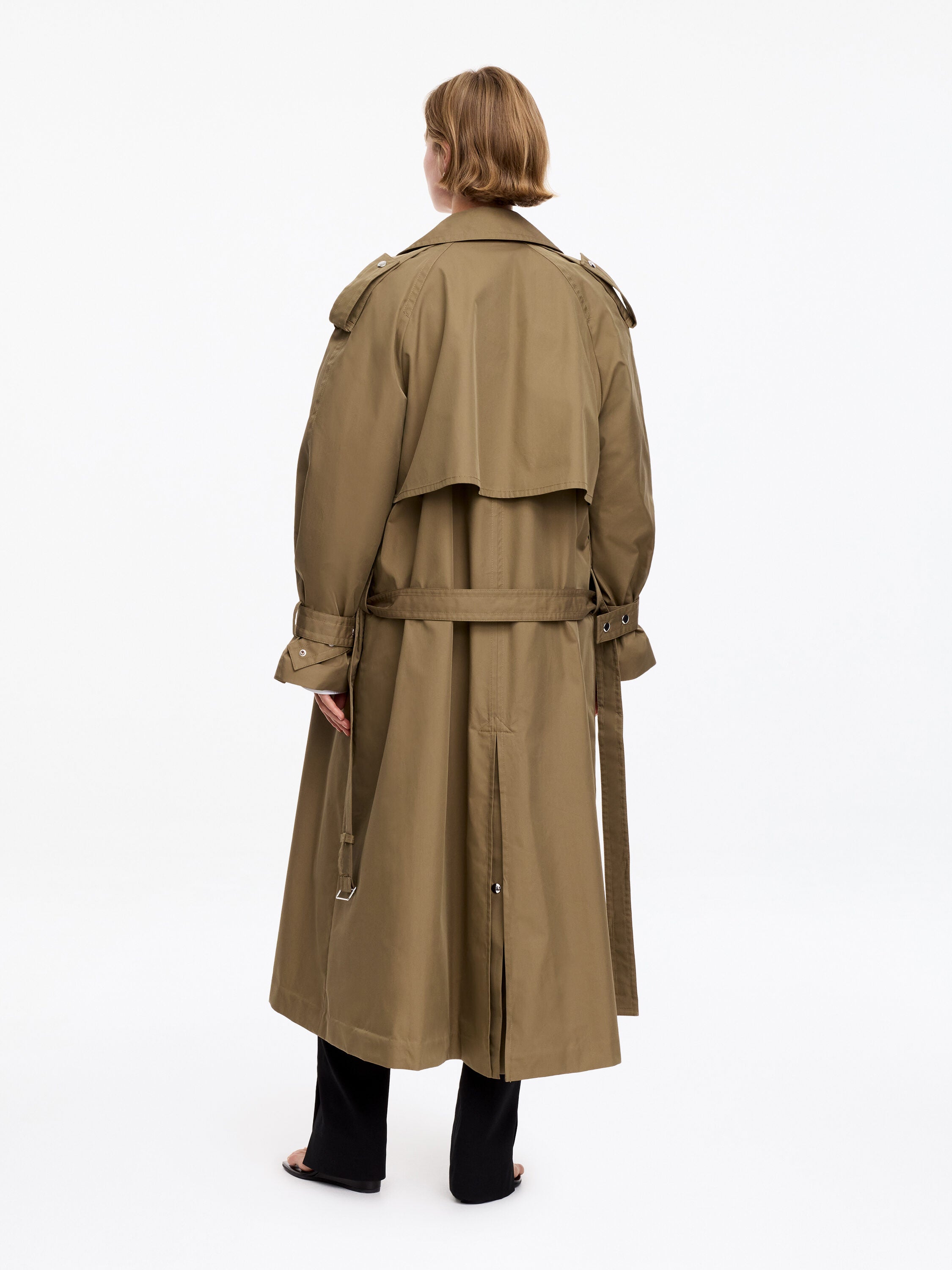 Relaxed Trench Coat - Beige - Image 4