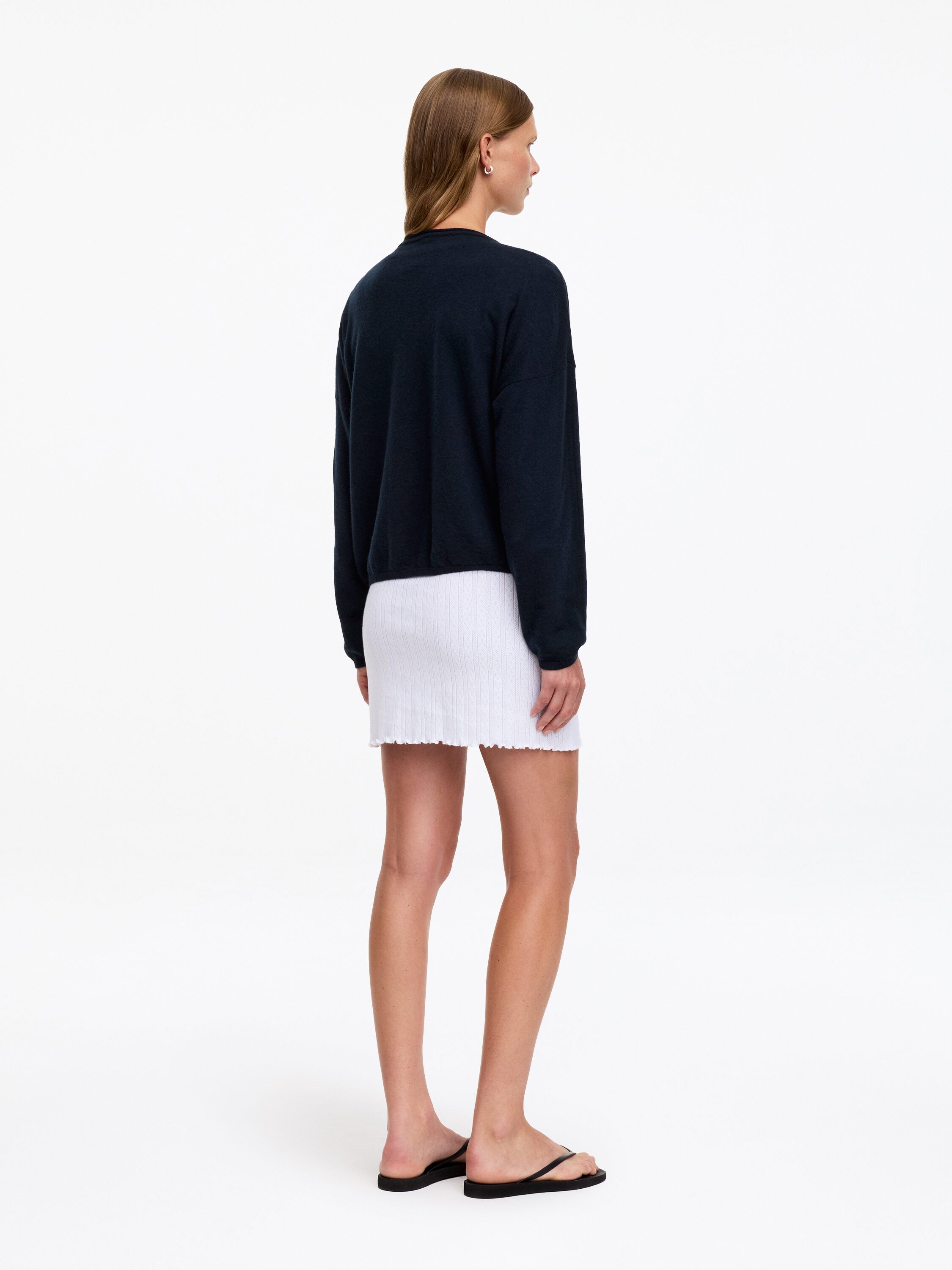 Pure Cashmere Boat-Neck Jumper - Blue - Image 3