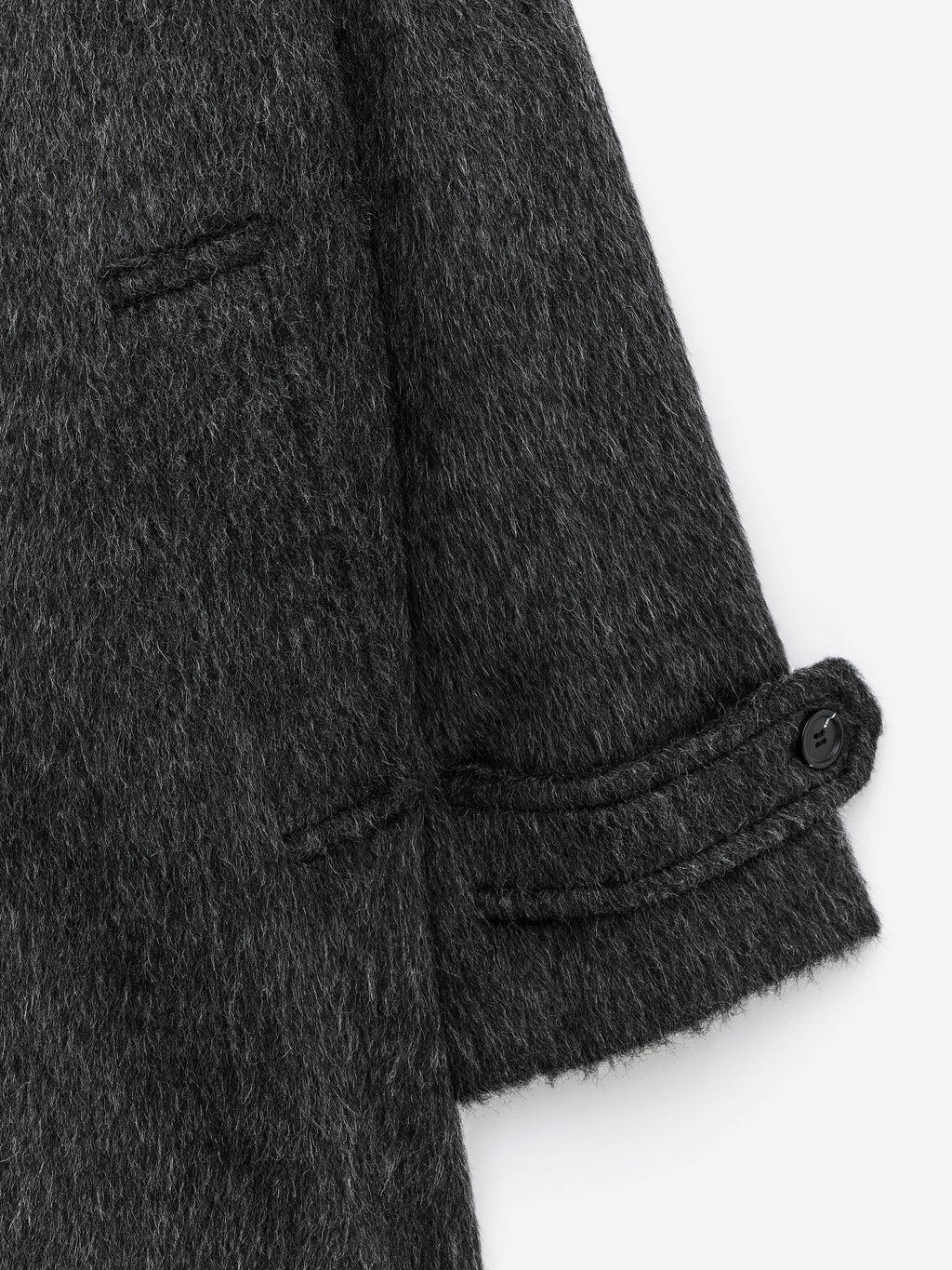 Wool-Alpaca Blend Coat - Black - Image 3