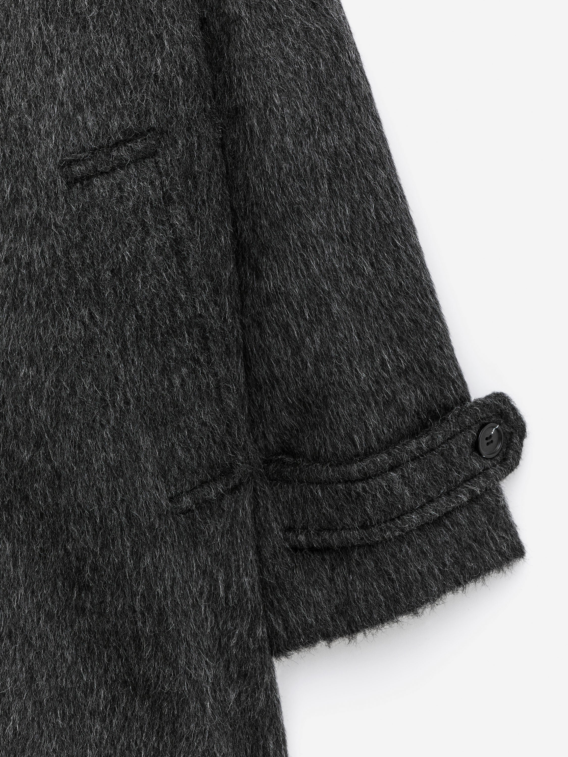 Wool-Alpaca Blend Coat - Black - Image 3