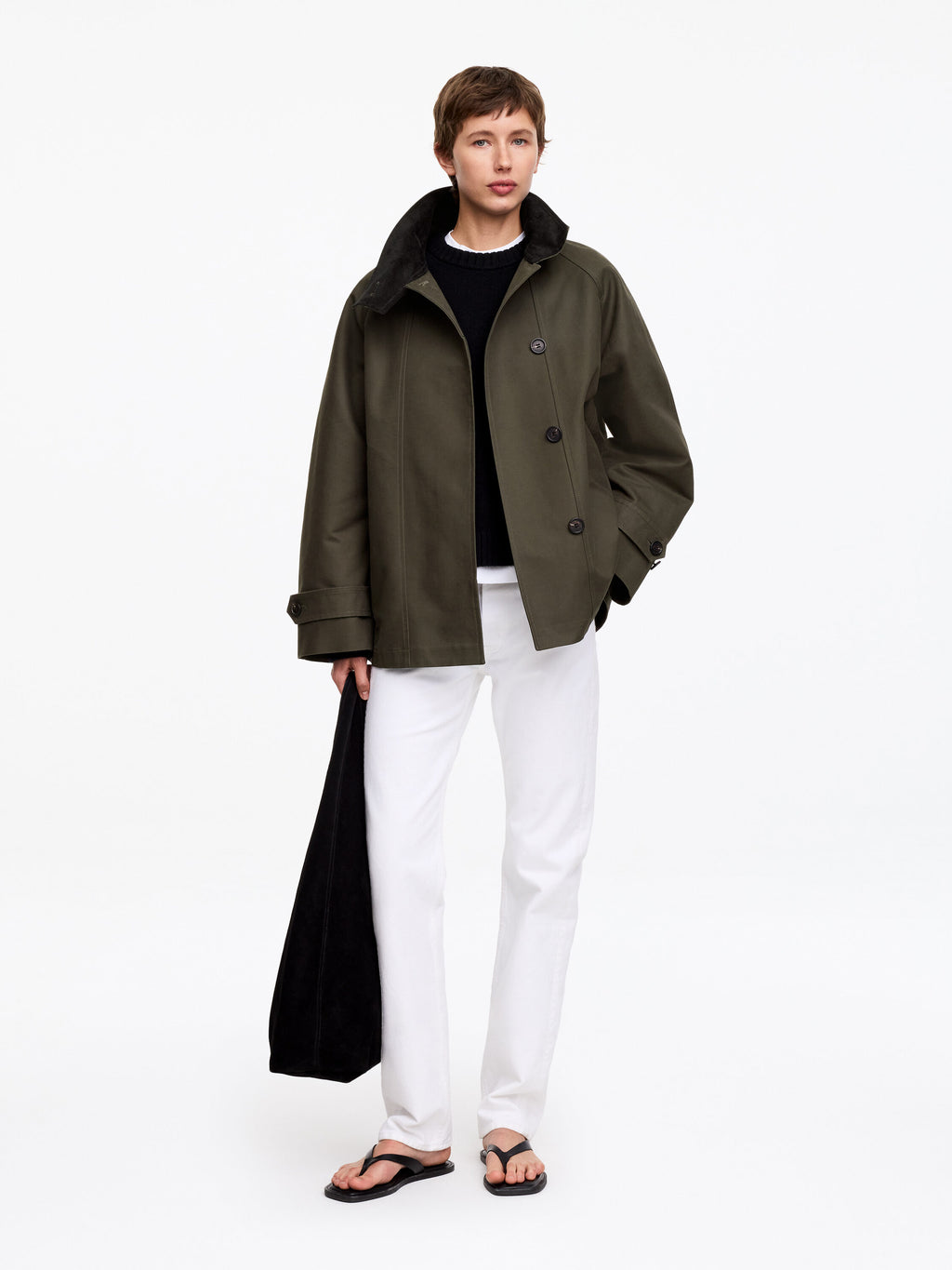 Relaxed Cotton Jacket - Green