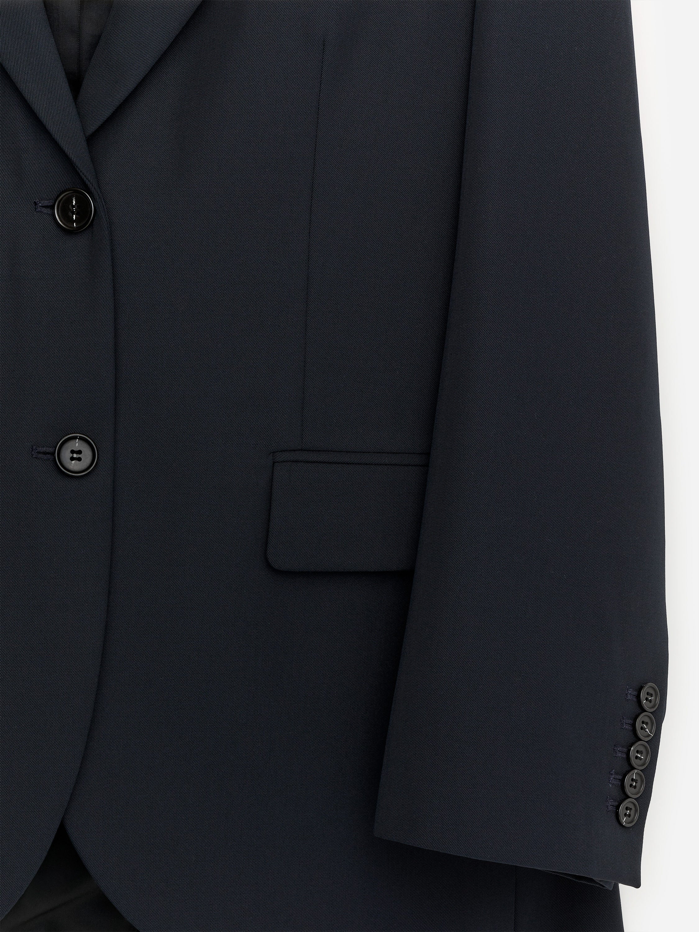 Wool-Blend Blazer - Blue - Image 2