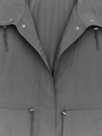 High-Collar Nylon Jacket - Grey - Image 2