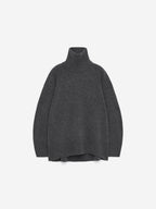 Pure Cashmere Roll-Neck Jumper - Grey