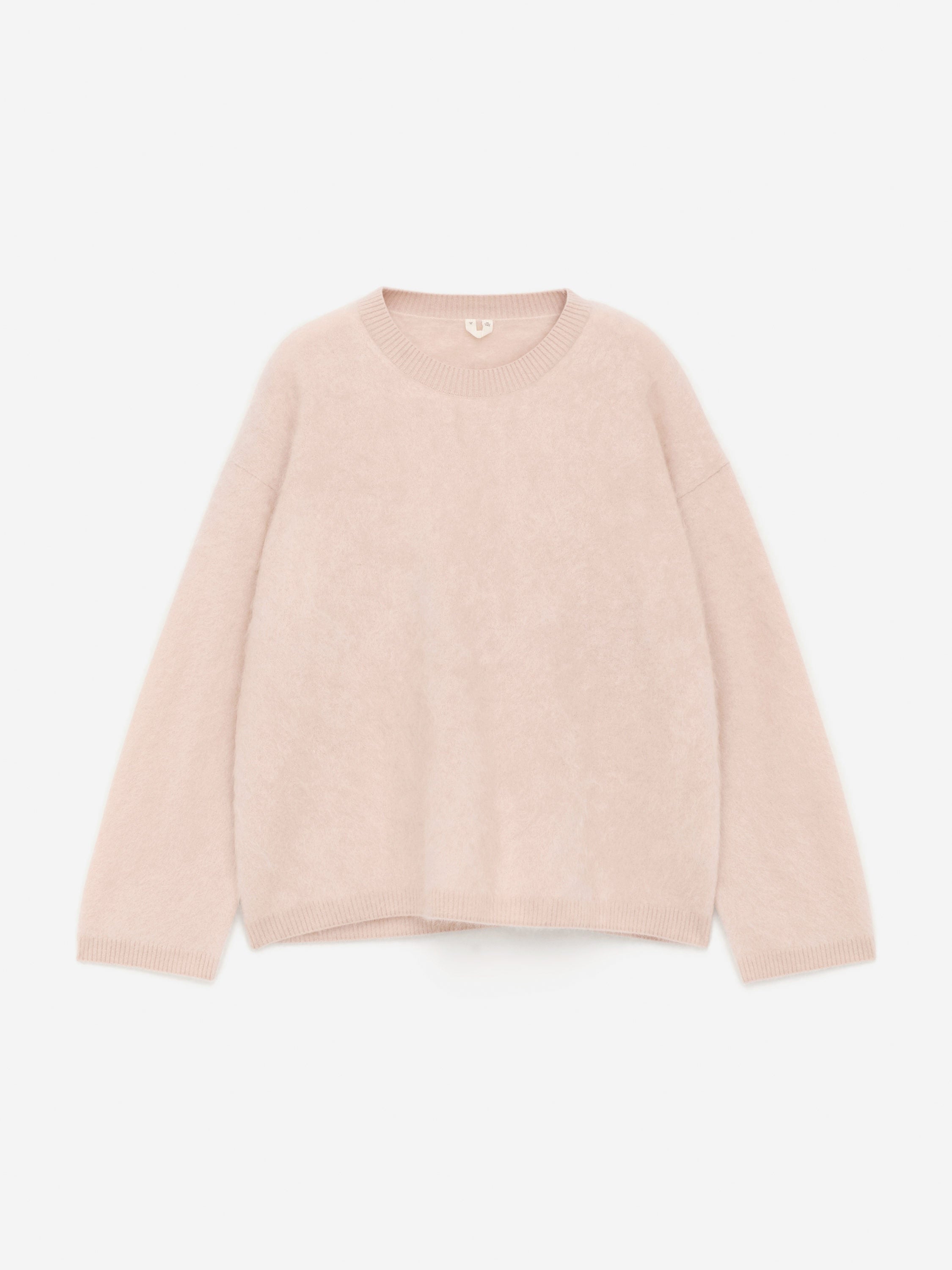 Pure Brushed-Cashmere Jumper​ - Beige