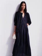 Linen-Blend Blazer - Black - Image 6