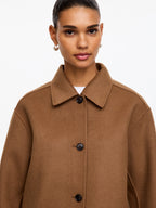 Wool-Blend Overshirt - Beige - Image 4