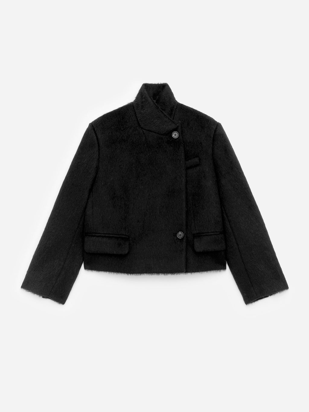 Wool-Alpaca Blend Jacket - Black