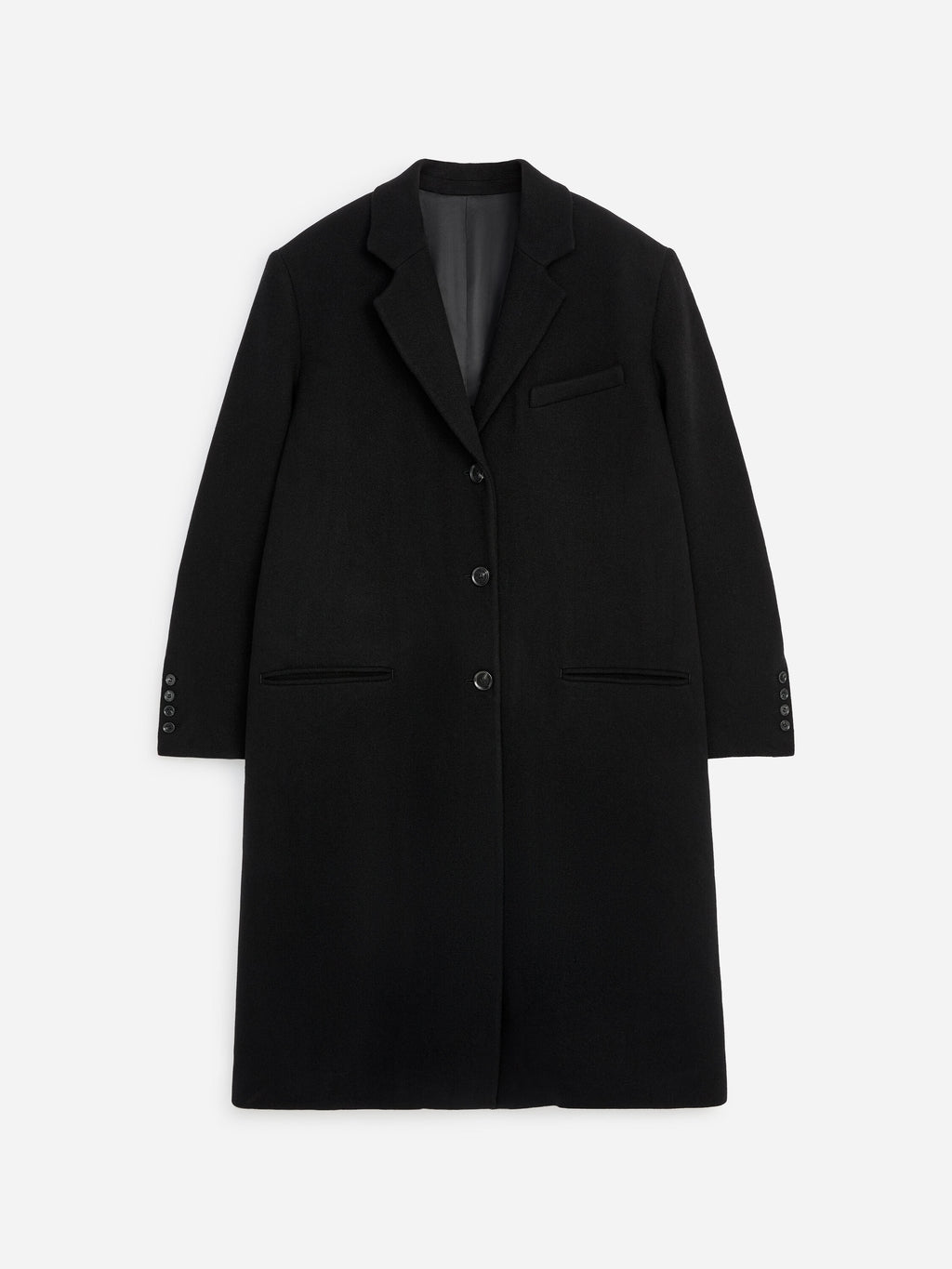 Wool-Blend Coat - Black - Image 5