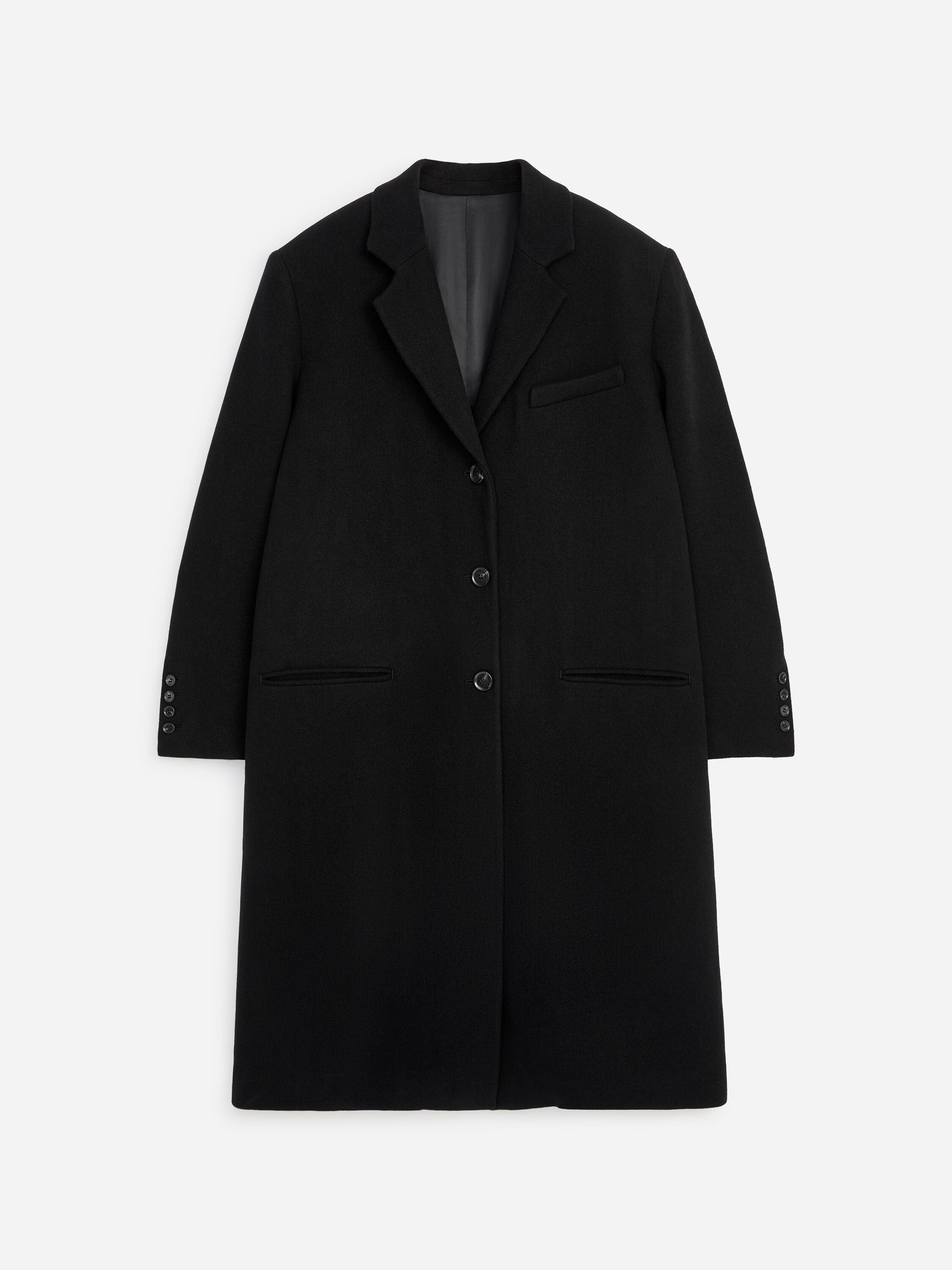Wool-Blend Coat - Black - Image 5