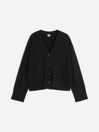 Cashmere V-Neck Cardigan - Black - Image 5