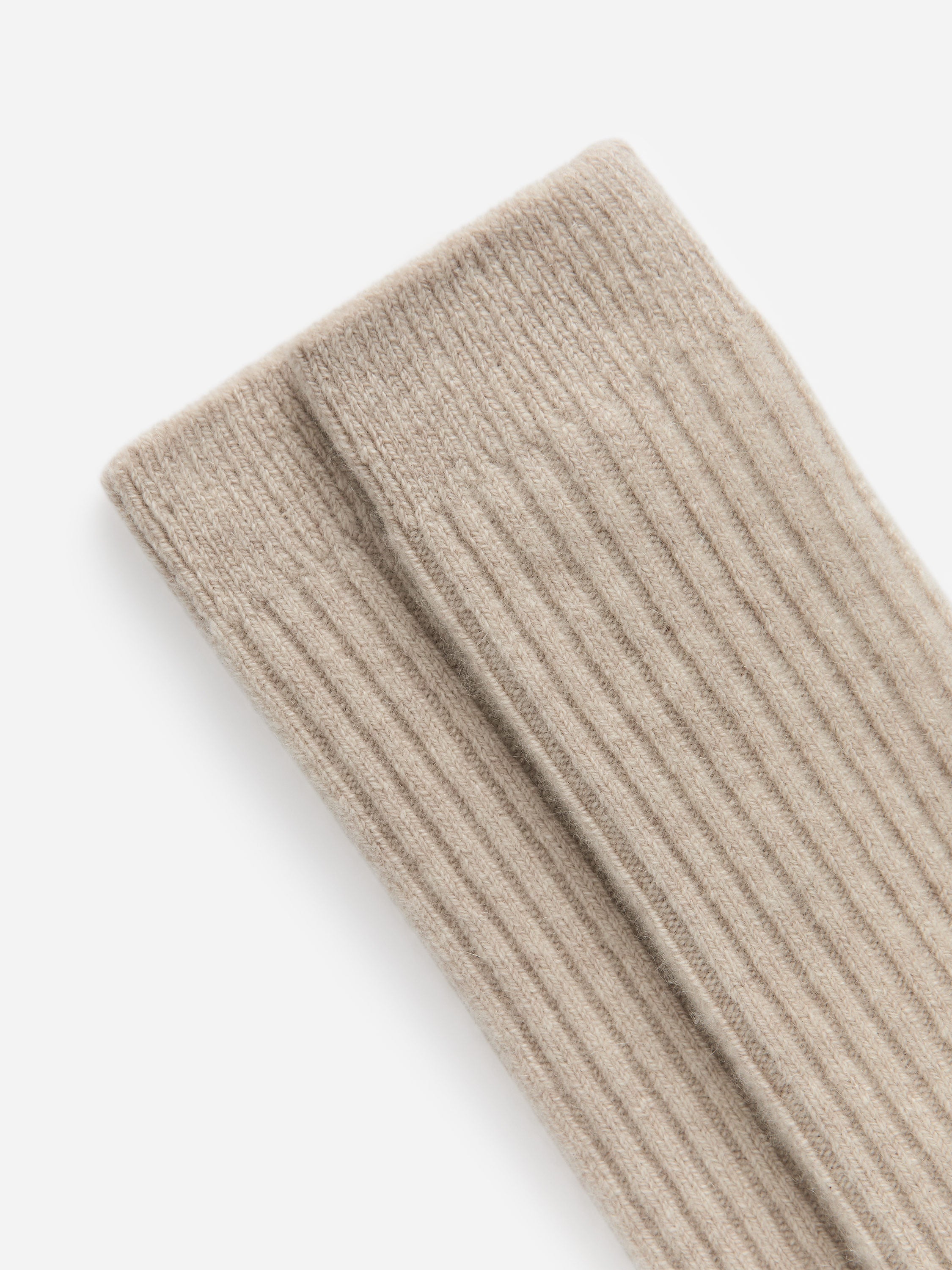 Cashmere-Blend Knee Socks - Beige - Image 2