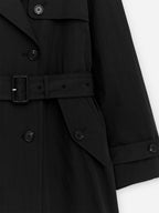 Oversized Trench Coat - Black - Image 7