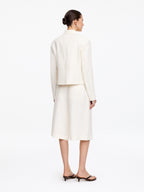 Linen Blazer - White - Image 2