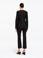 Linen-Blend Blazer - Black - Image 2