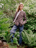 Wool-Cotton Blend Utility Jacket - Brown