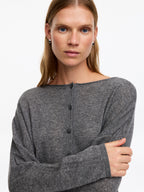 Pure Cashmere Boat-Neck Jumper - Grey - Image 4