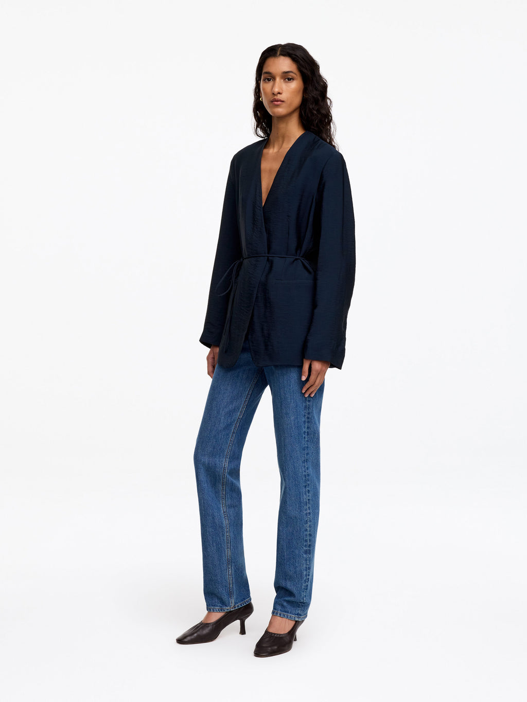 Wrap Blazer - Blue - Image 2