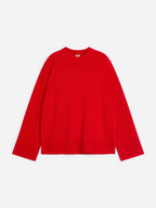 Oversized Pure Cashmere Jumper​ - Red - Image 5