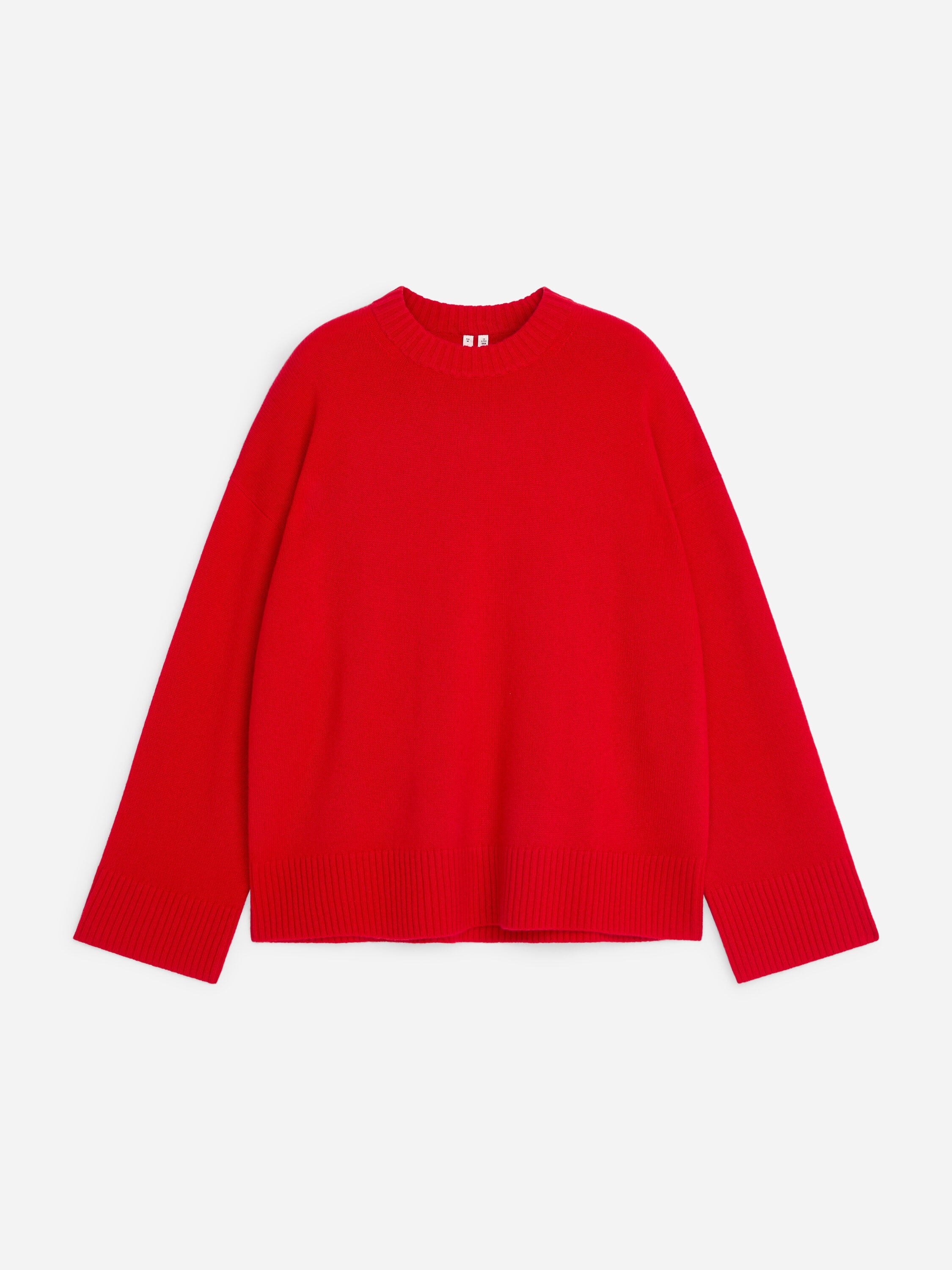 Oversized Pure Cashmere Jumper​ - Red - Image 5