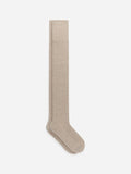 Cashmere-Blend Knee Socks - Beige