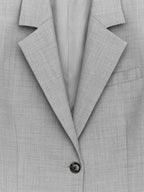 Cropped Blazer - Grey - Image 2
