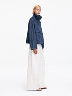 Cotton-Lyocell Denim Jacket - Blue - Image 2