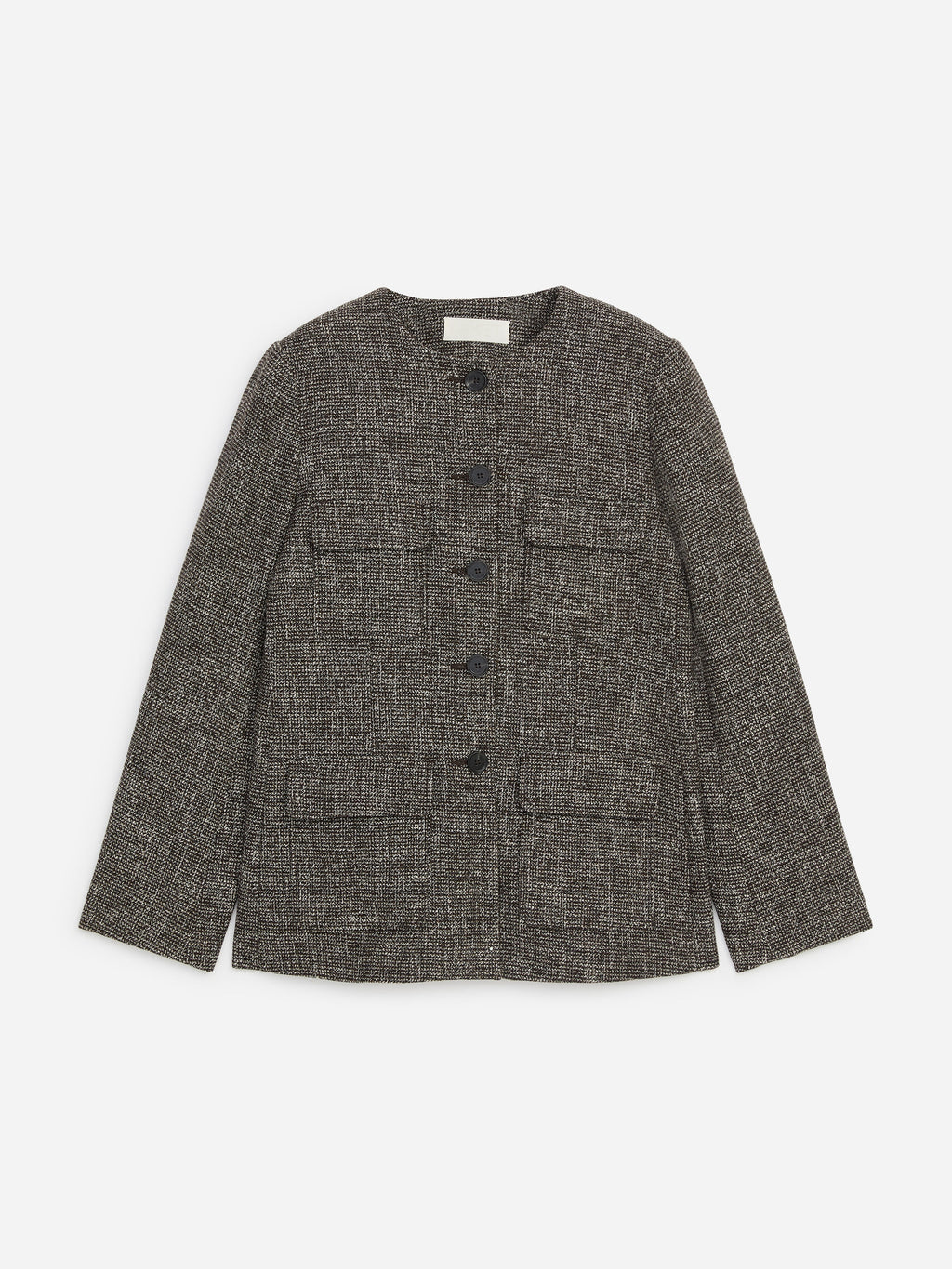 Wool-Cotton Blend Utility Jacket - Brown - Image 6
