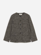 Wool-Cotton Blend Utility Jacket - Brown - Image 6