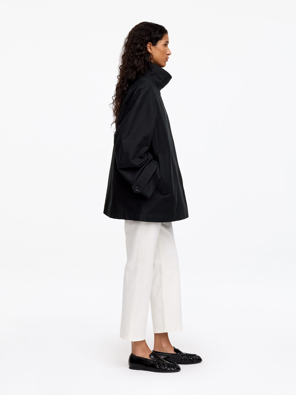 Corduroy-Collar Jacket - Black - Image 4