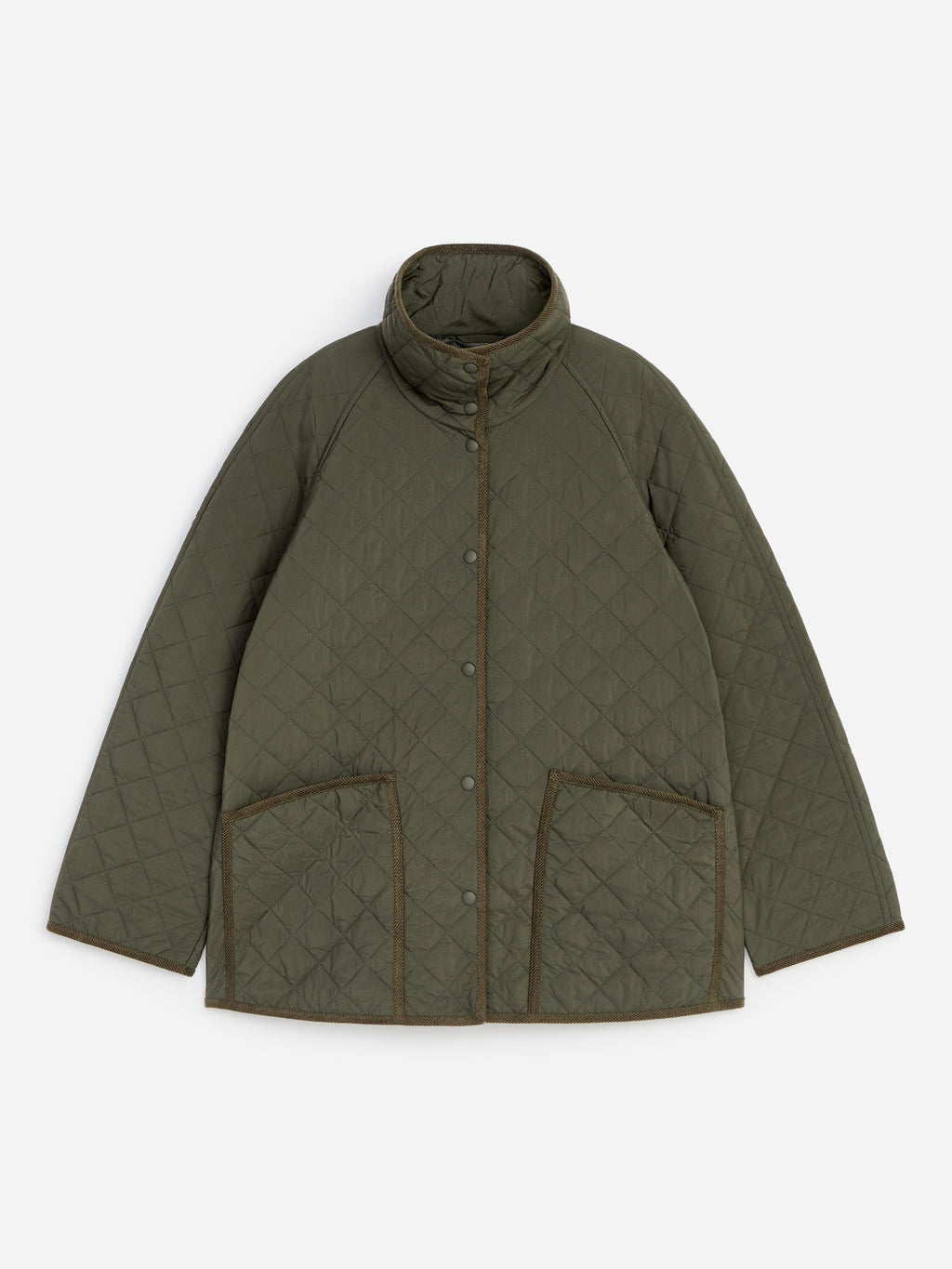 Relaxed Quilted Jacket - Green - Image 5