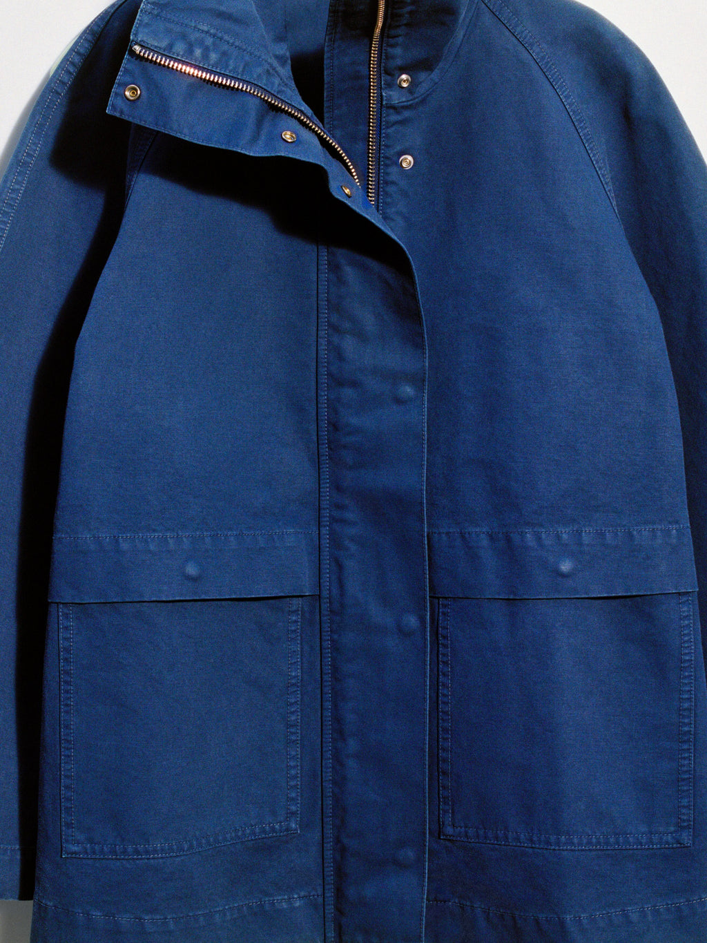Cotton Workwear Jacket - Blue - Image 7
