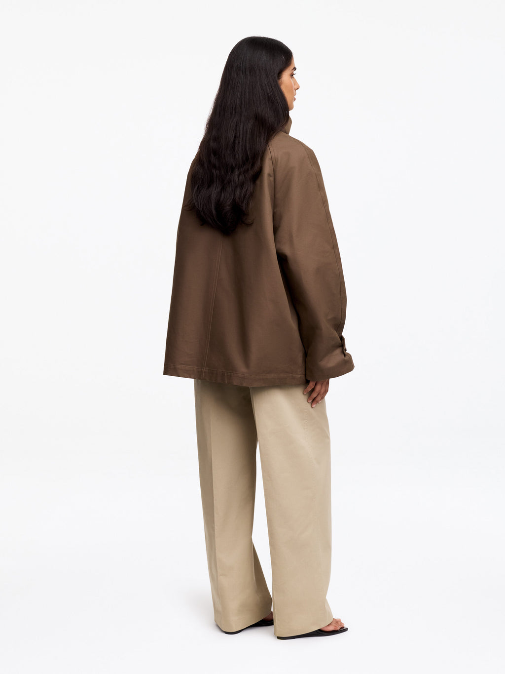 Relaxed Cotton Jacket - Beige - Image 3