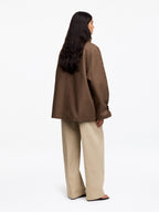 Relaxed Cotton Jacket - Beige - Image 3